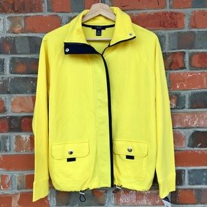 Chaps Pineapple Yellow Blue Jacket Drawstring S